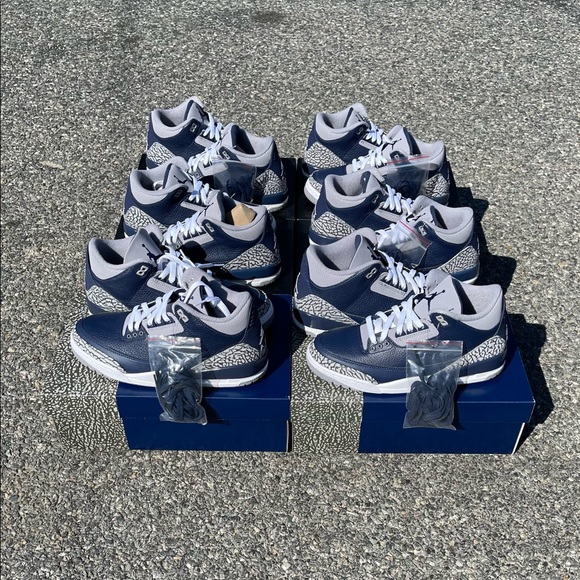 jordan 3 navy on feet